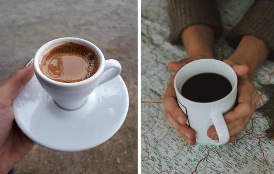 قهوة الفلتر والاسبرسو